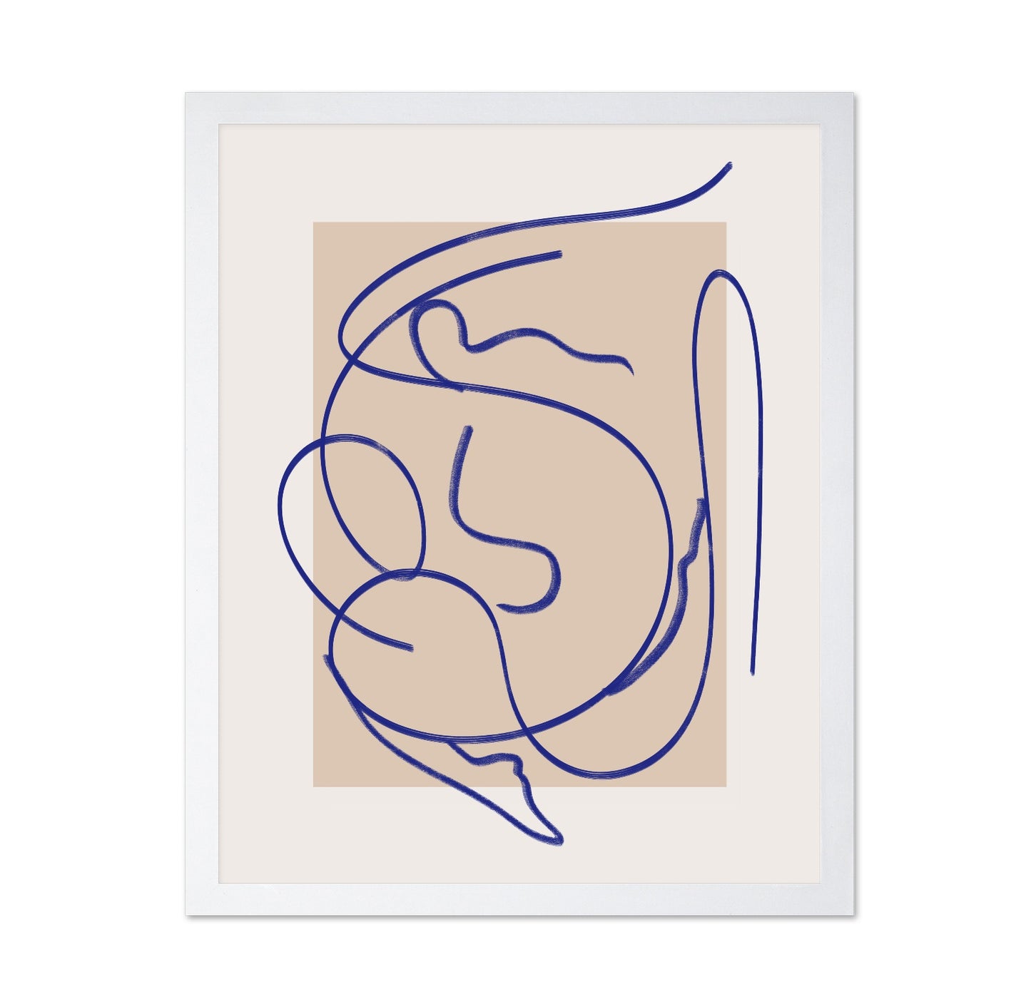 Abstract Blue Line Art