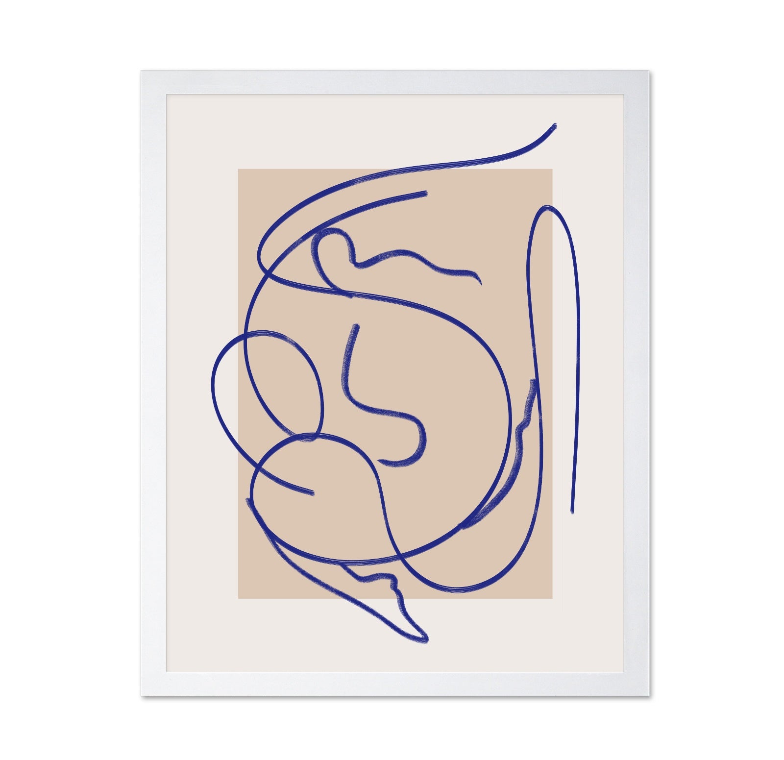 Abstract Blue Line Art