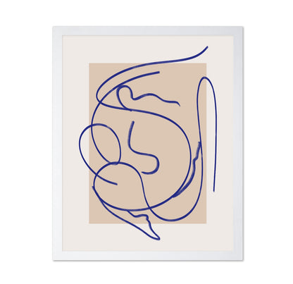 Abstract Blue Line Art