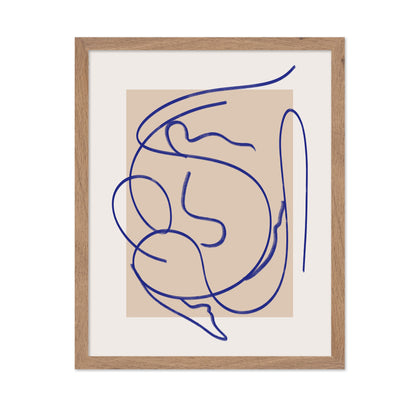 Abstract Blue Line Art