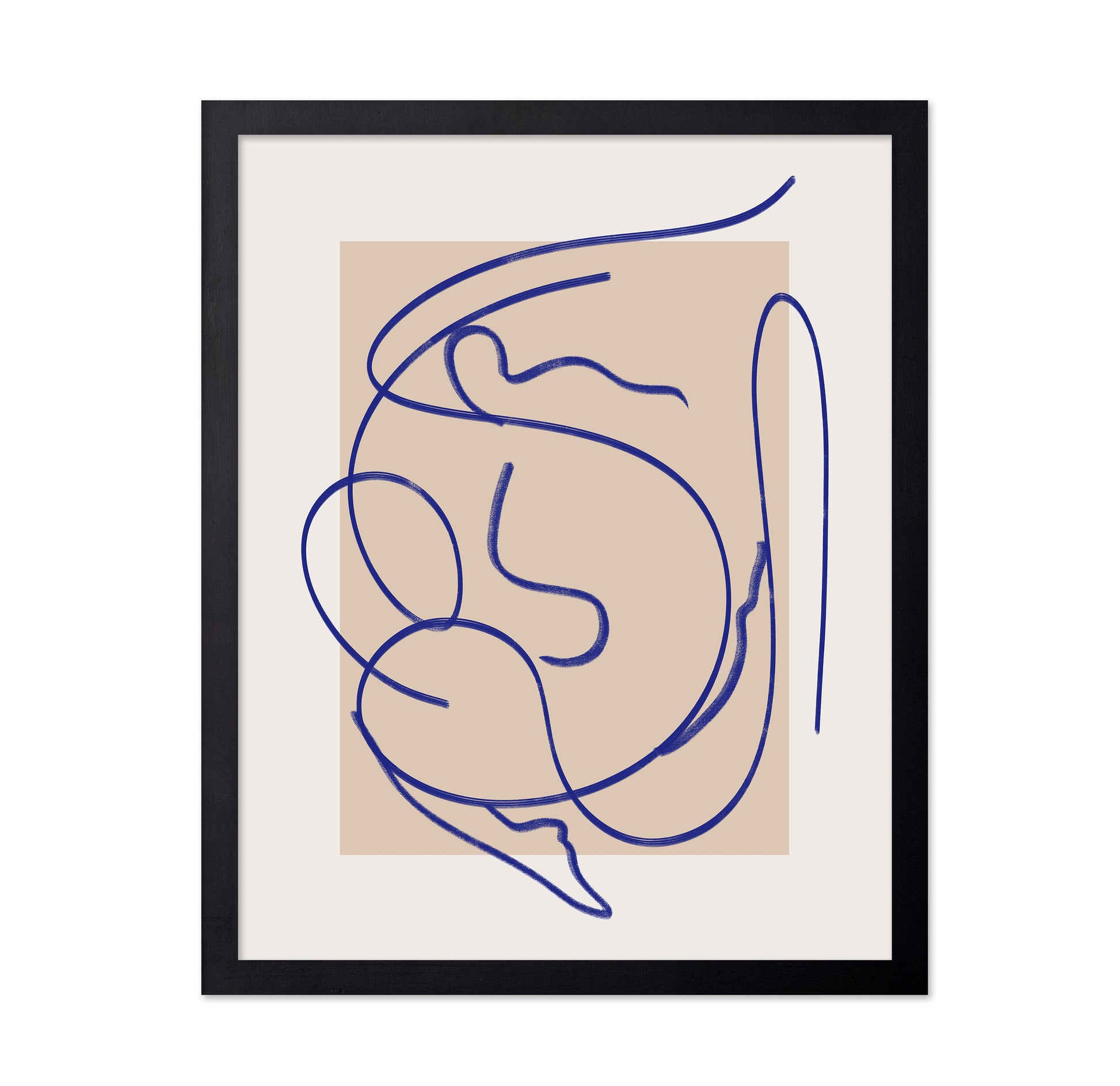 Abstract Blue Line Art