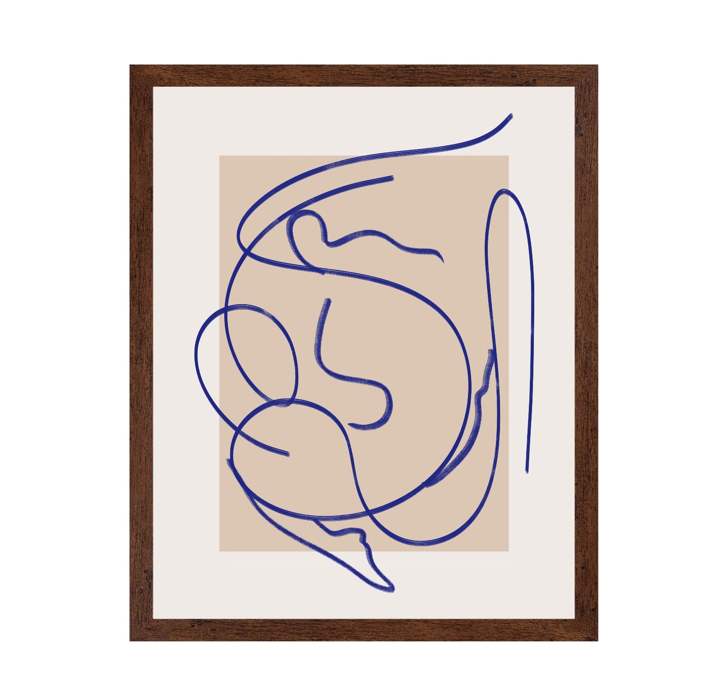 Abstract Blue Line Art