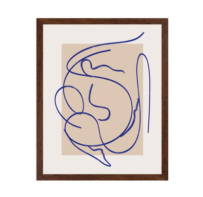 Abstract Blue Line Art