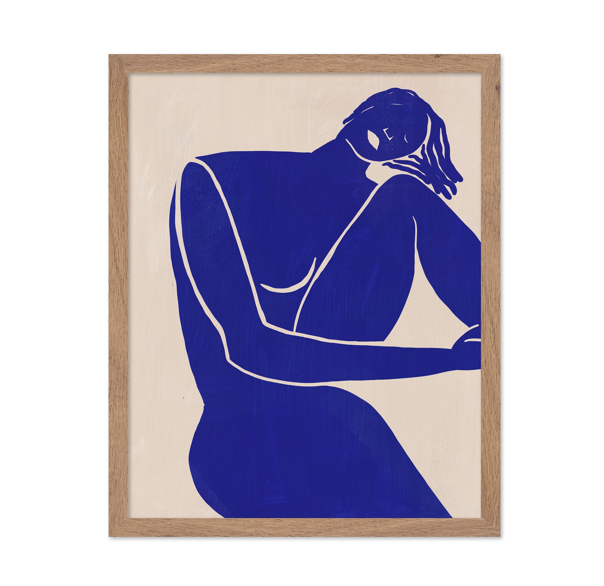 Minimalist Blue Silhouette Figure