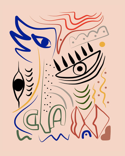 Line Art Bizarre Creature