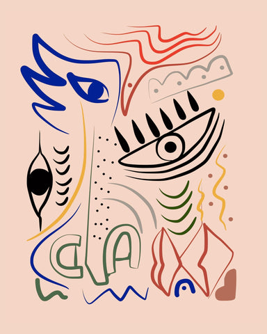 Line Art Bizarre Creature