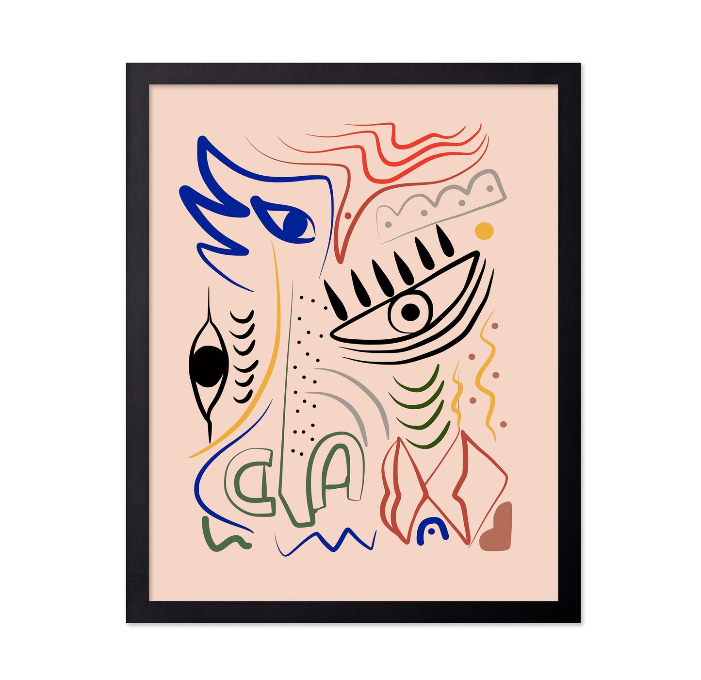 Line Art Bizarre Creature