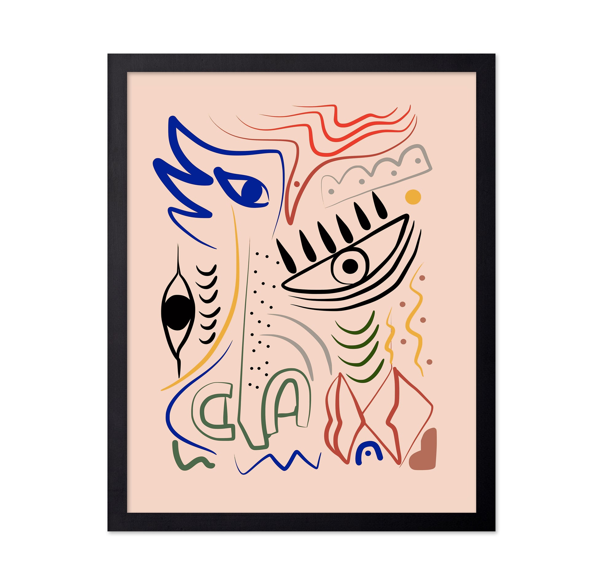 Line Art Bizarre Creature