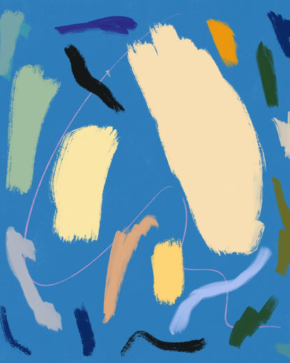 Bold Color Brushstrokes No1