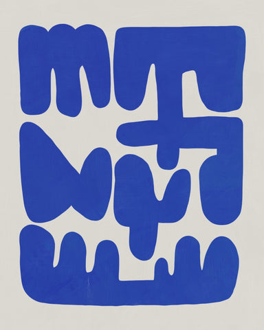 Irregular Shape Arrangement In Blue