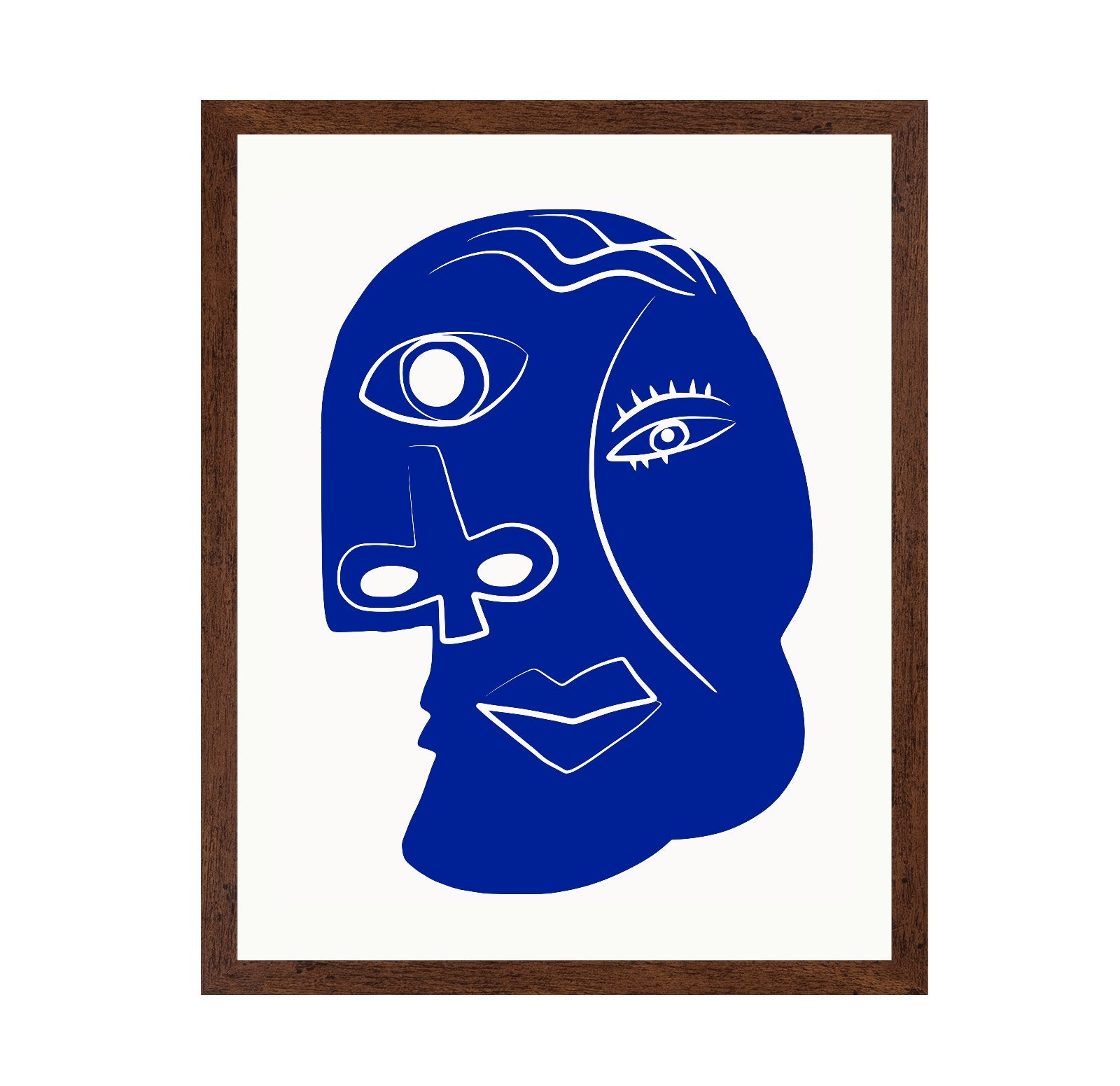 Blue Abstract Face