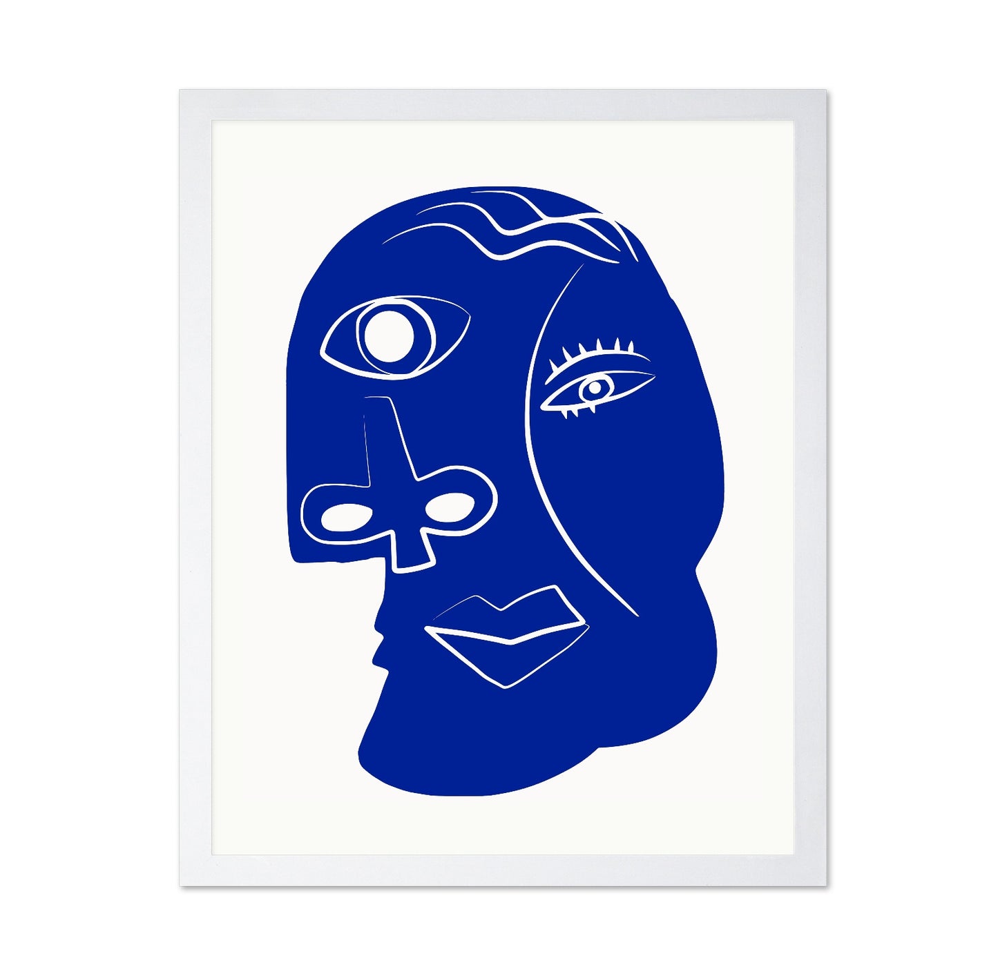 Blue Abstract Face
