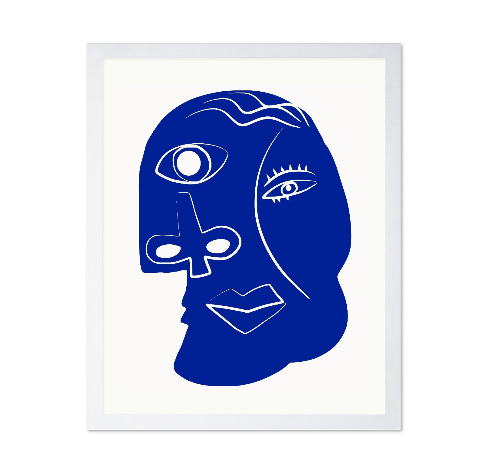Blue Abstract Face