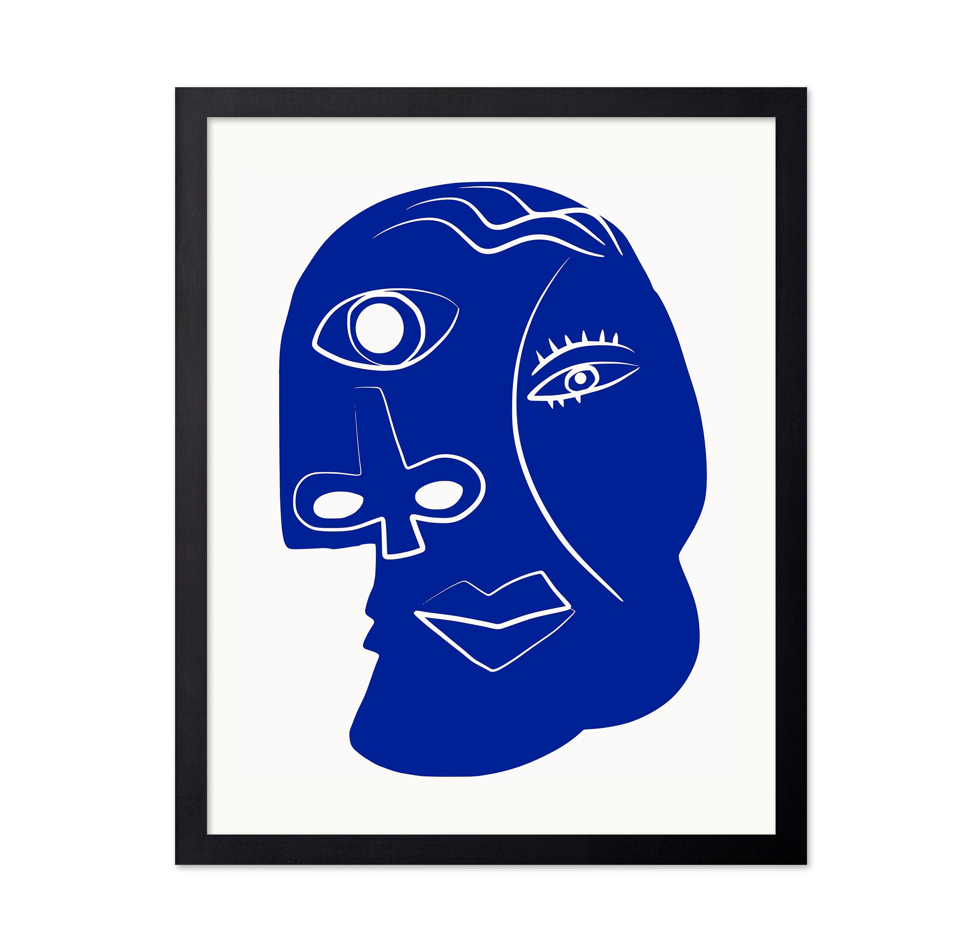 Blue Abstract Face