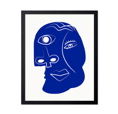 Blue Abstract Face