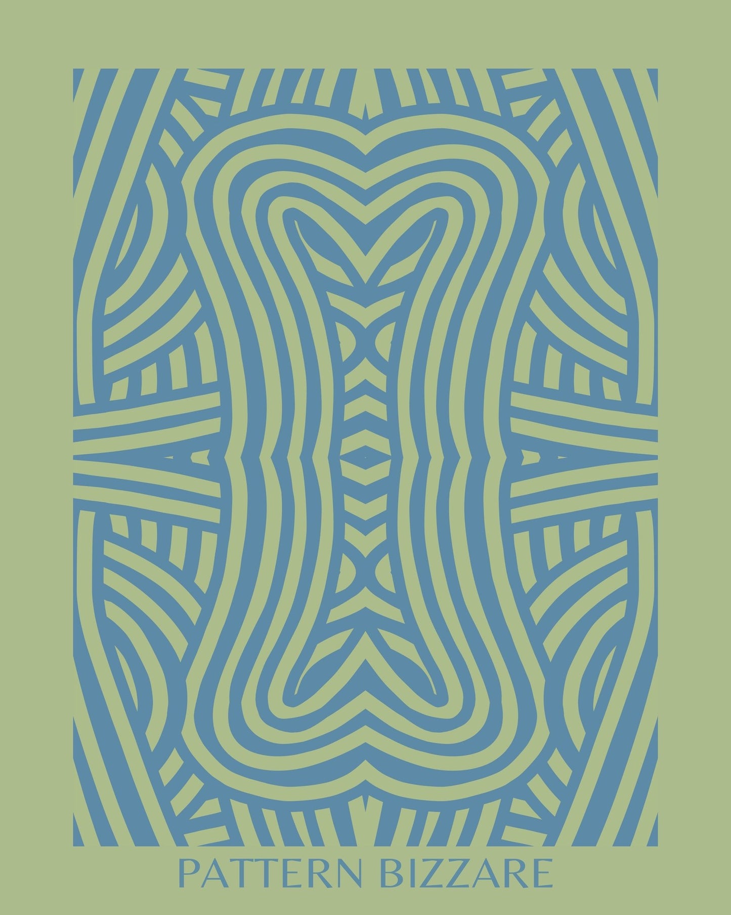 Pattern Bizarre In Bright Blue