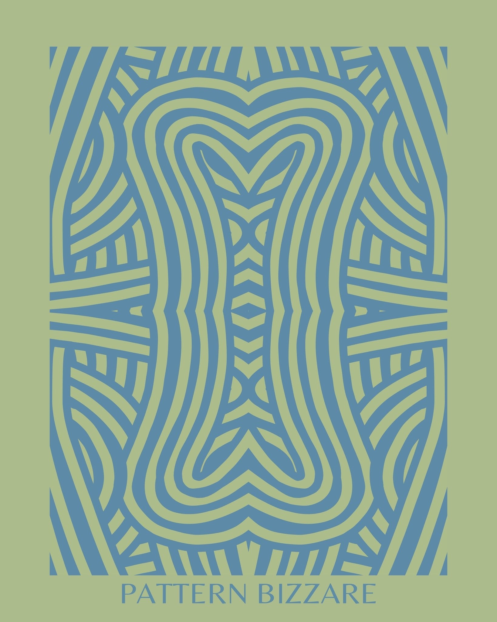 Pattern Bizarre In Bright Blue