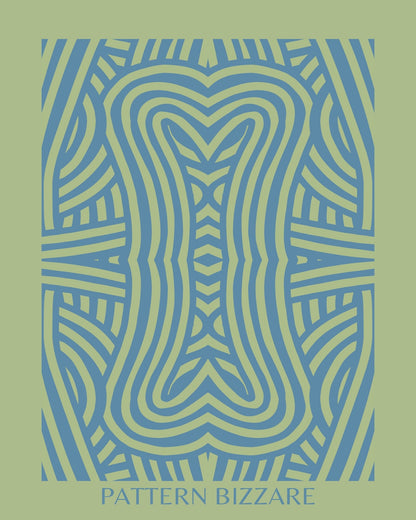 Pattern Bizarre In Bright Blue