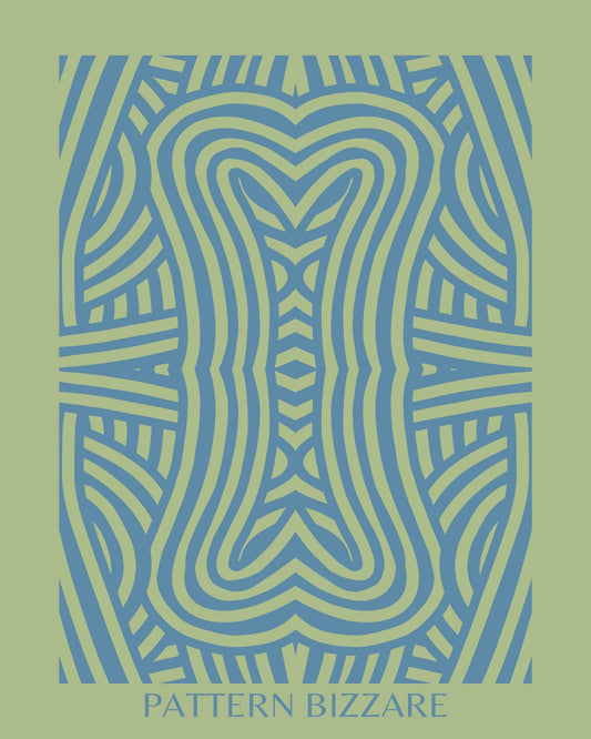 Pattern Bizarre In Bright Blue