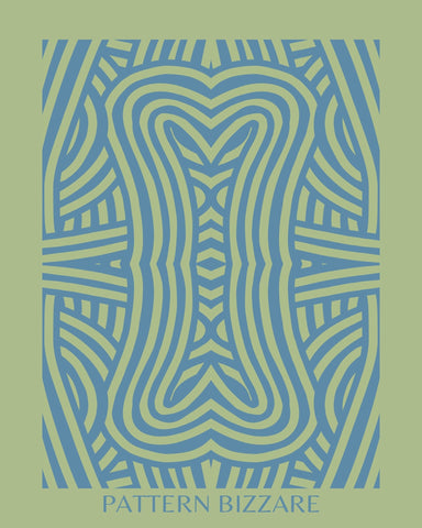 Pattern Bizarre In Bright Blue