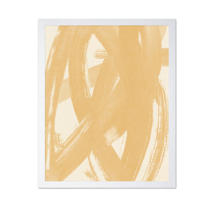 Dynamic Beige Brushstrokes