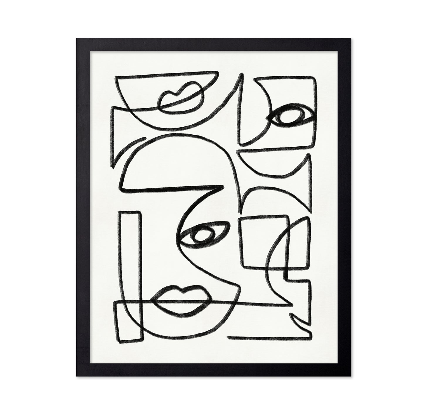 Abstract Line Art Faces