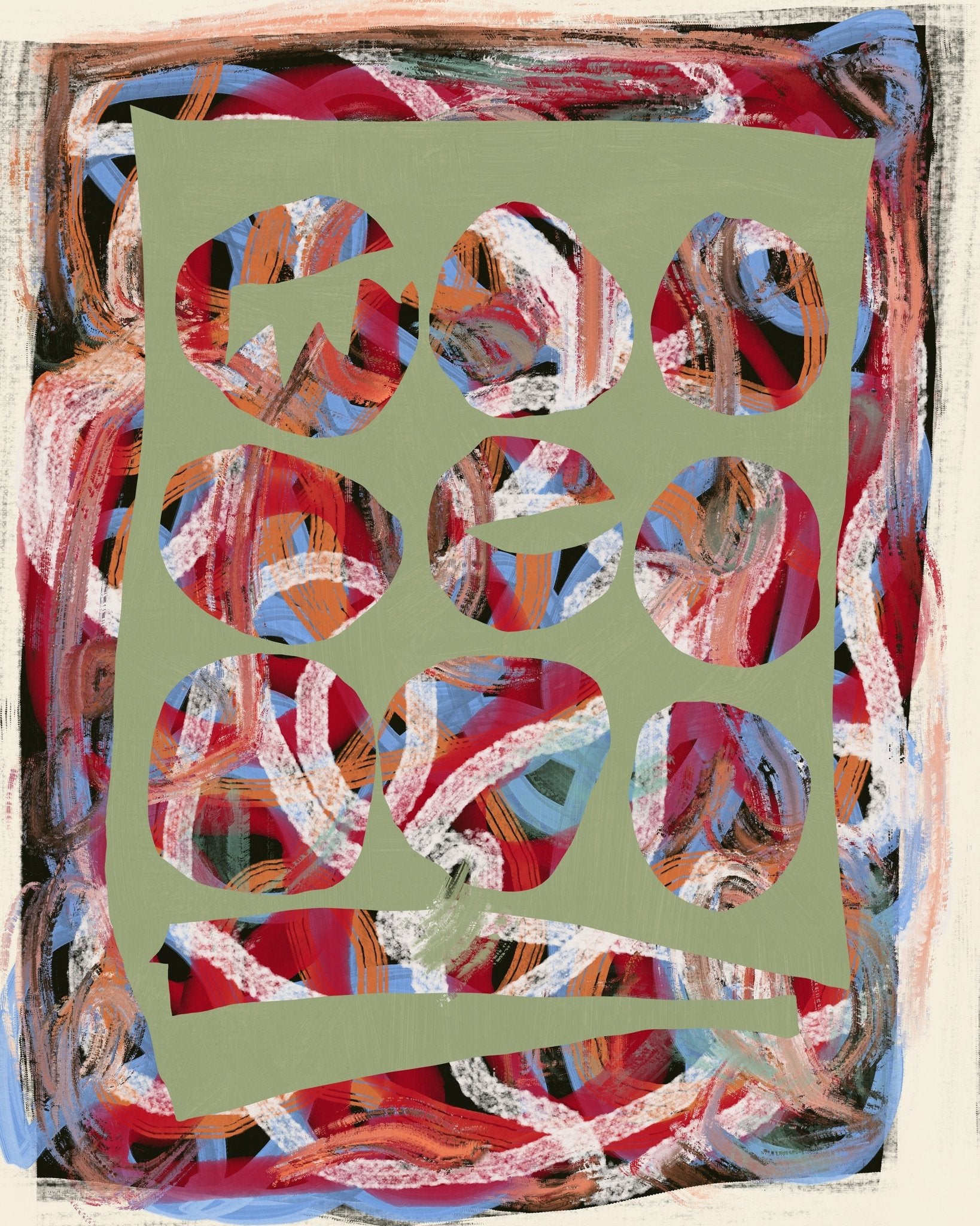 Chaos Color Large Abstract