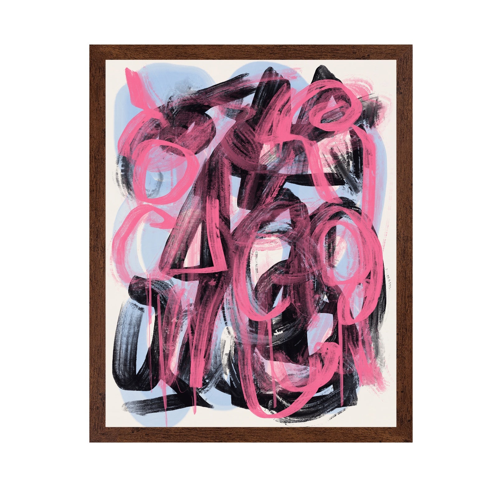 Pink Black Abstract Graffiti