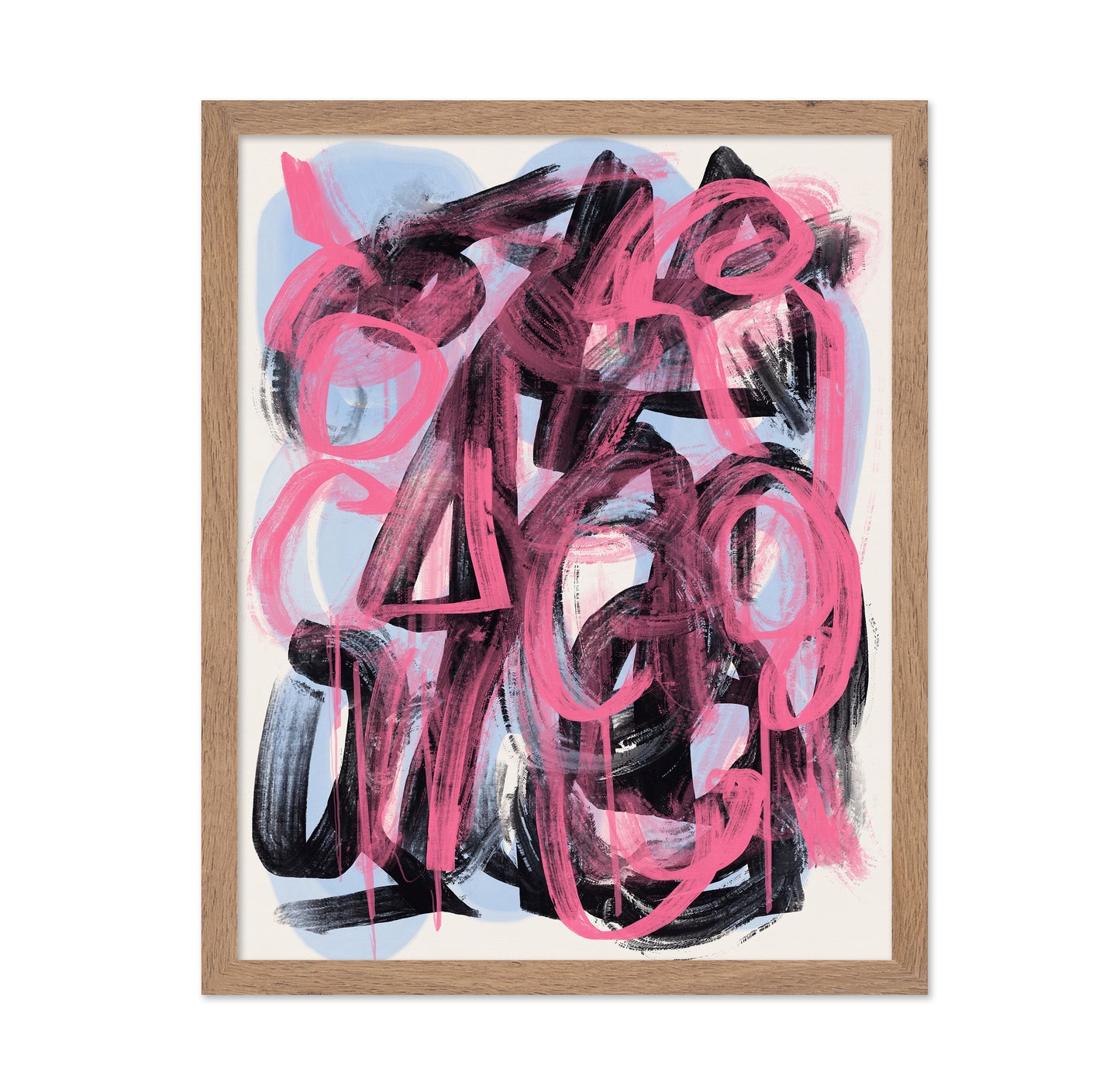 Pink Black Abstract Graffiti