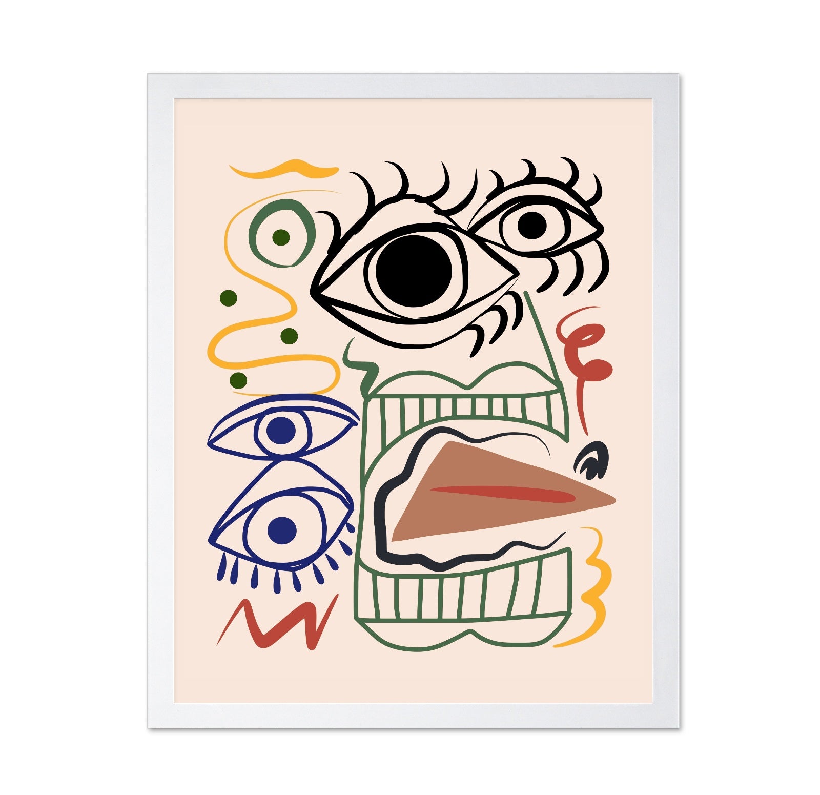 Line Art Bizarre Totem