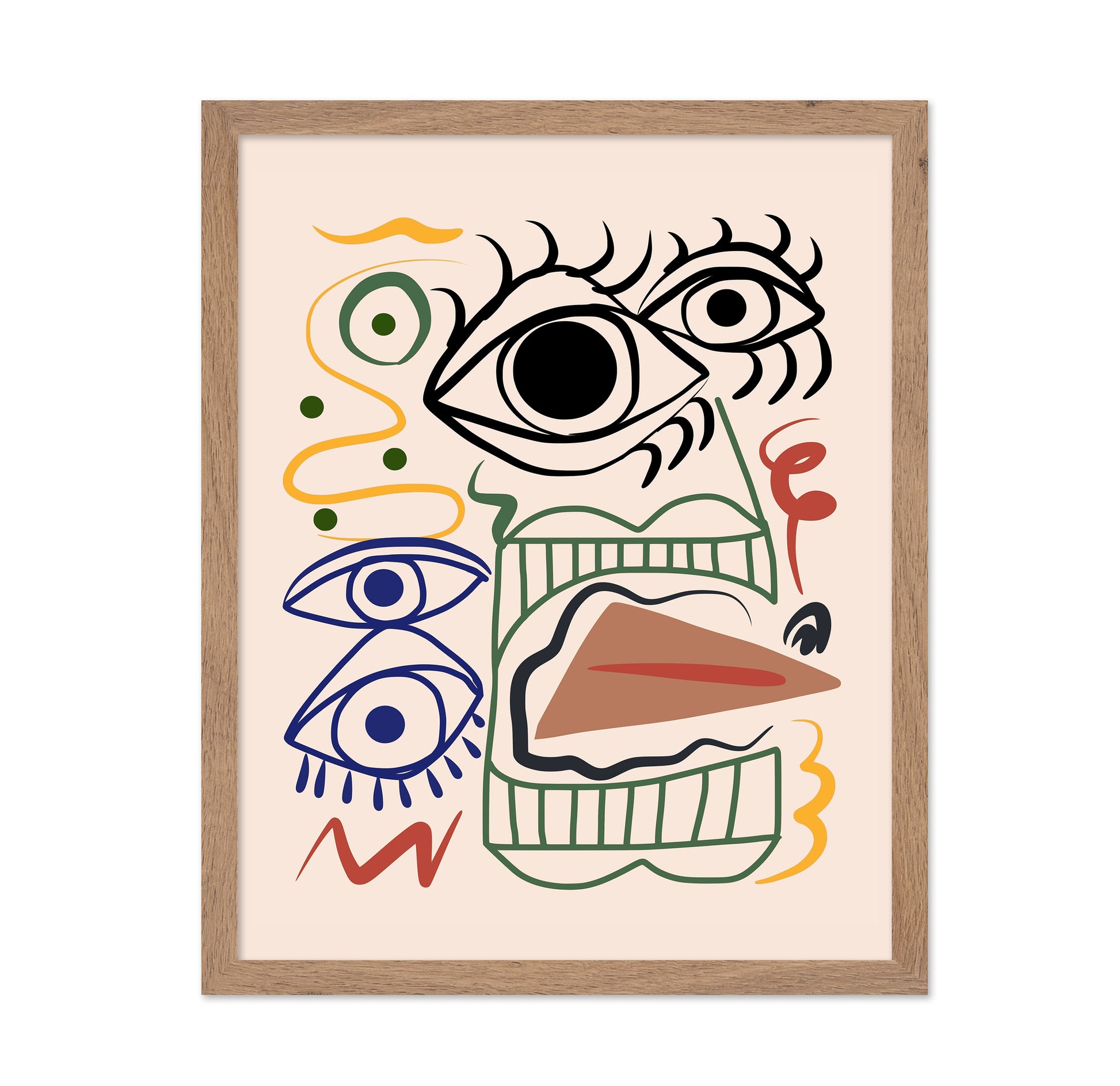 Line Art Bizarre Totem