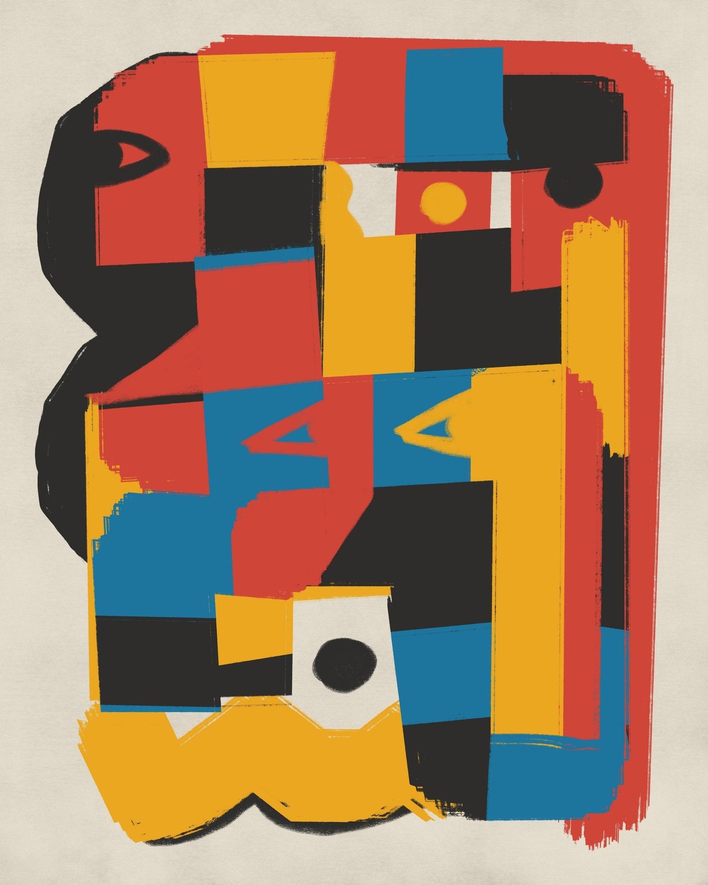 Bauhaus Abstract Color Block
