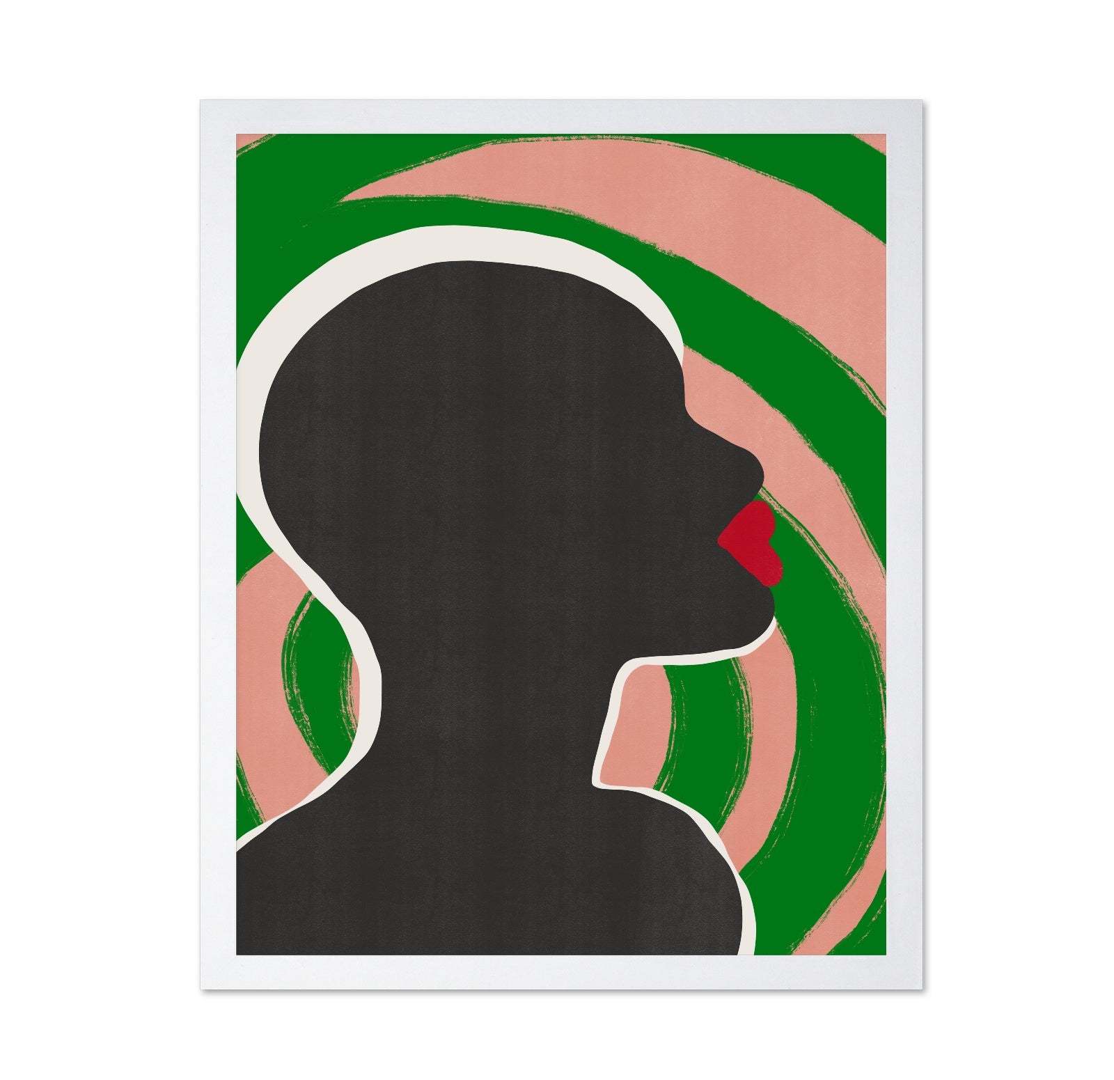 Anonymous Portrait In Green Spiral