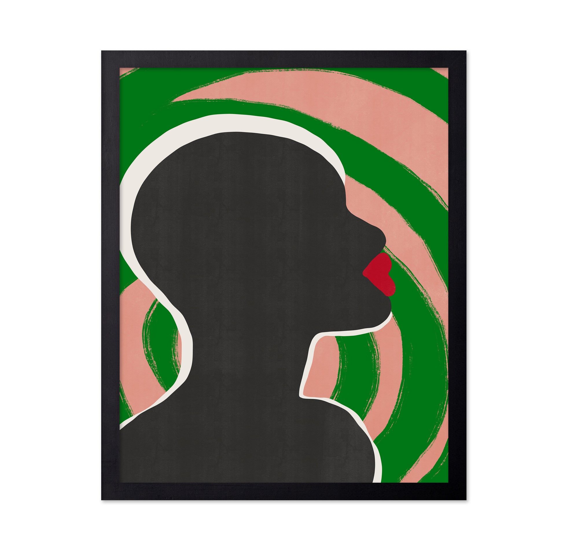 Anonymous Portrait In Green Spiral