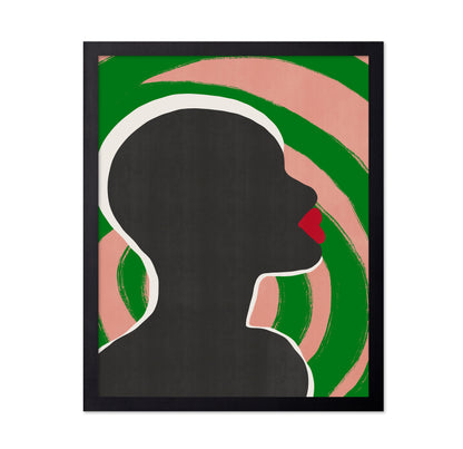 Anonymous Portrait In Green Spiral