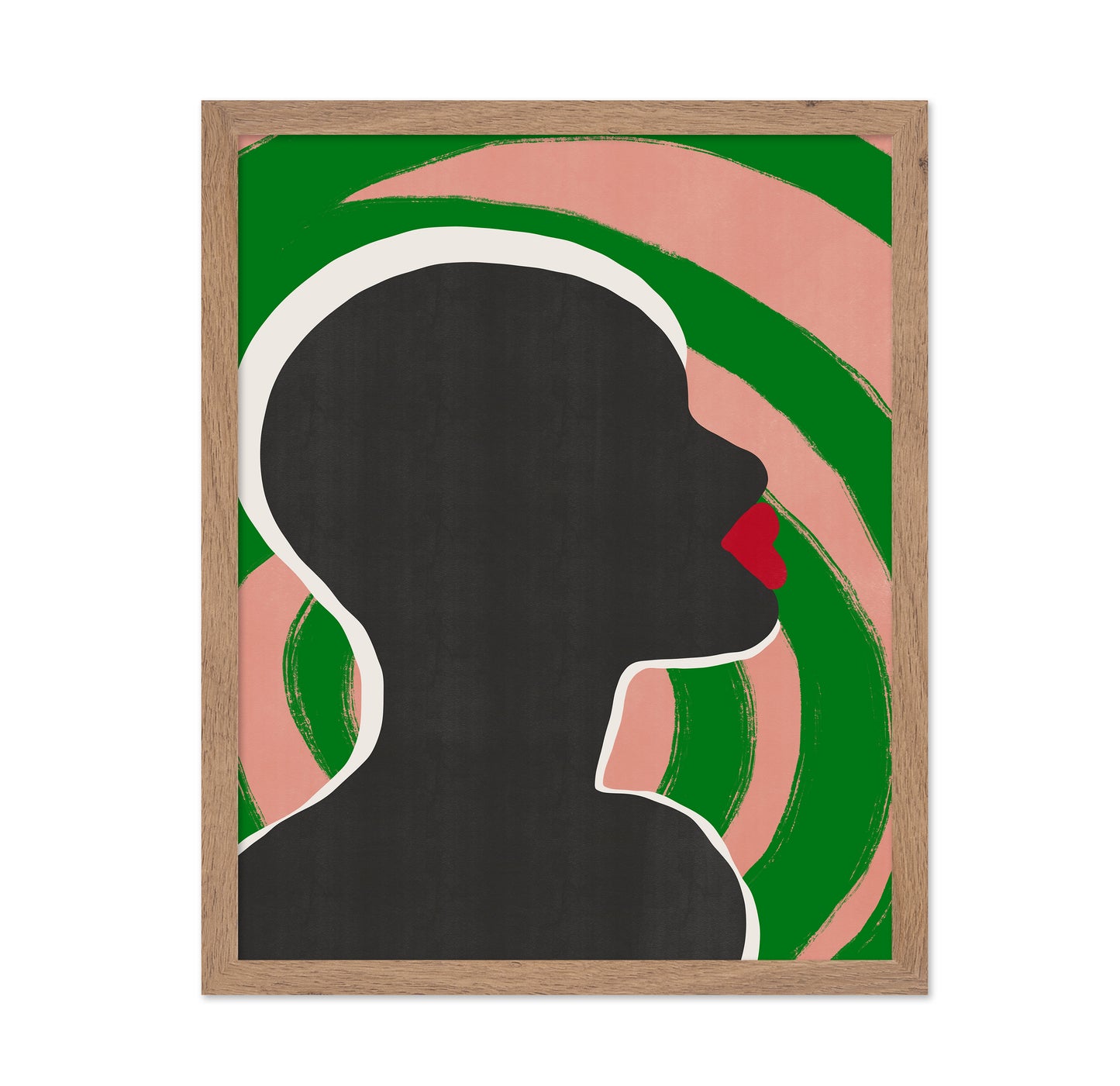 Anonymous Portrait In Green Spiral