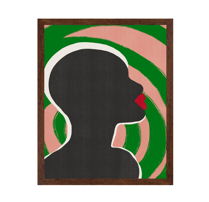 Anonymous Portrait In Green Spiral