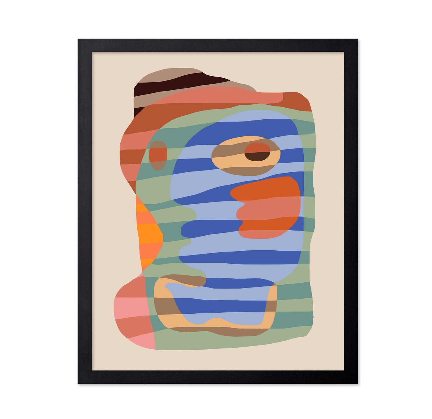 Abstract Colored Pebbles