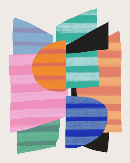 Abstract Stripe Minimal Collage No 1