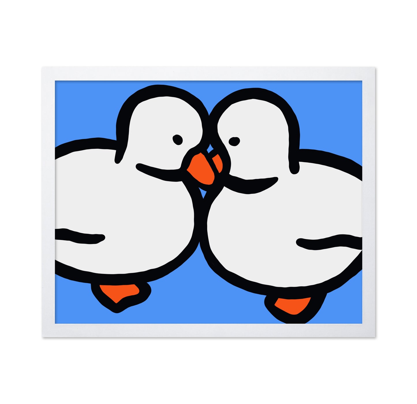 White Ducks With Orange Beaks