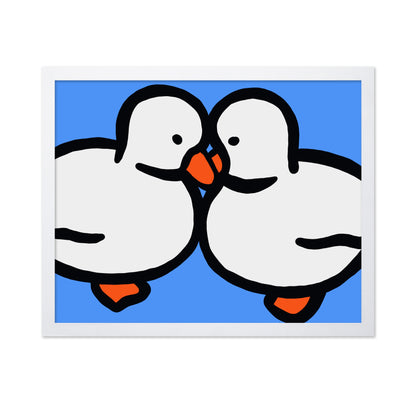White Ducks With Orange Beaks