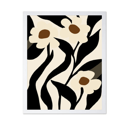 Stylized Floral In Black