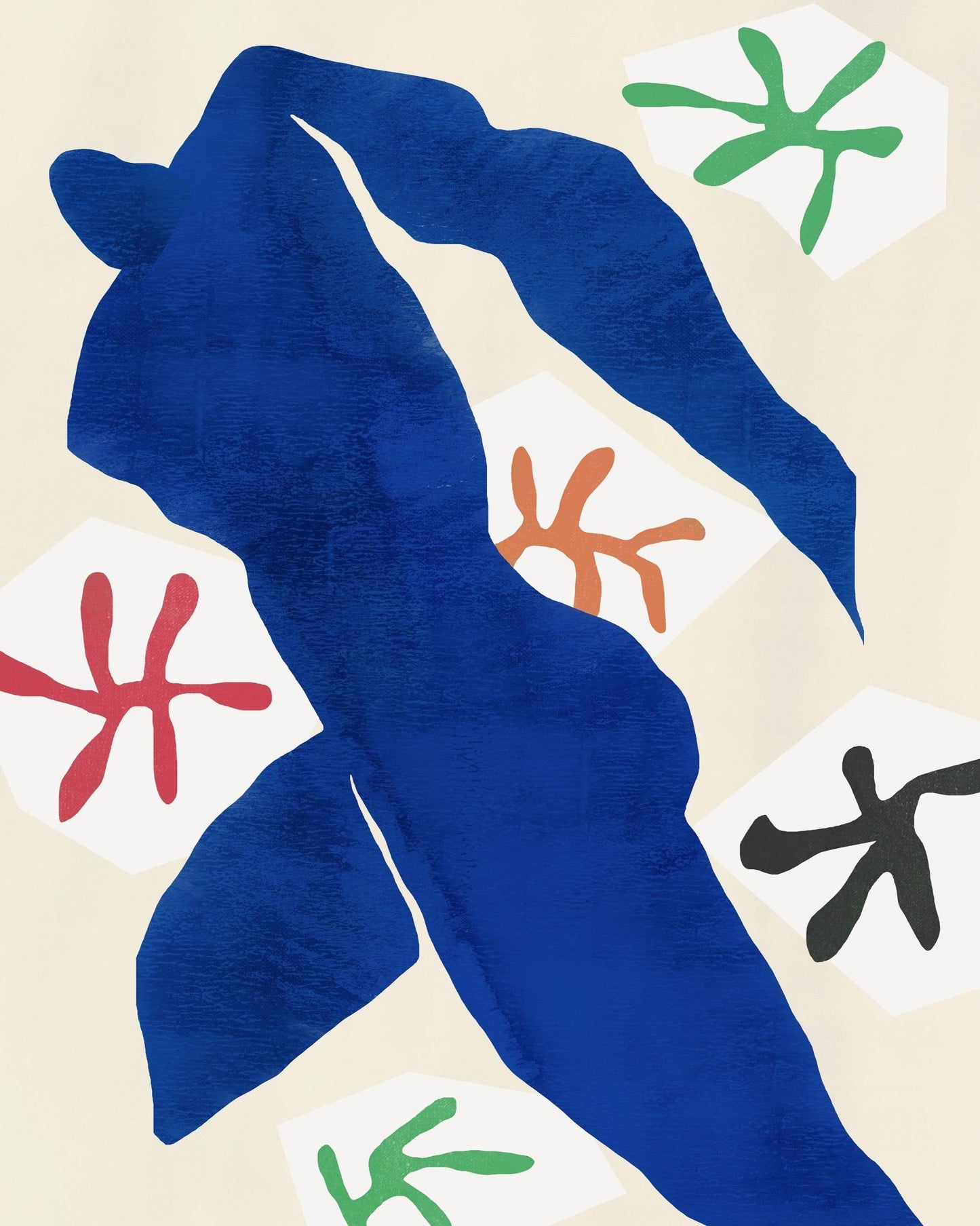 Abstract Blue Figure