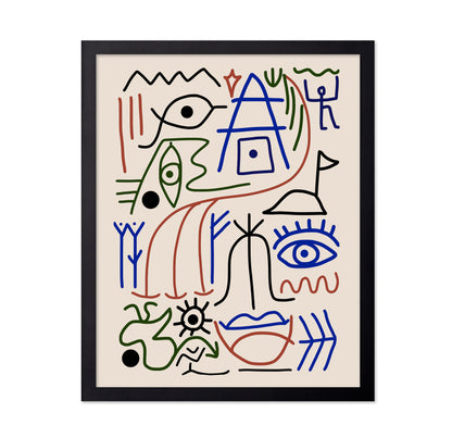 Line Art Bizarre Ancient Symbol