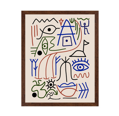 Line Art Bizarre Ancient Symbol