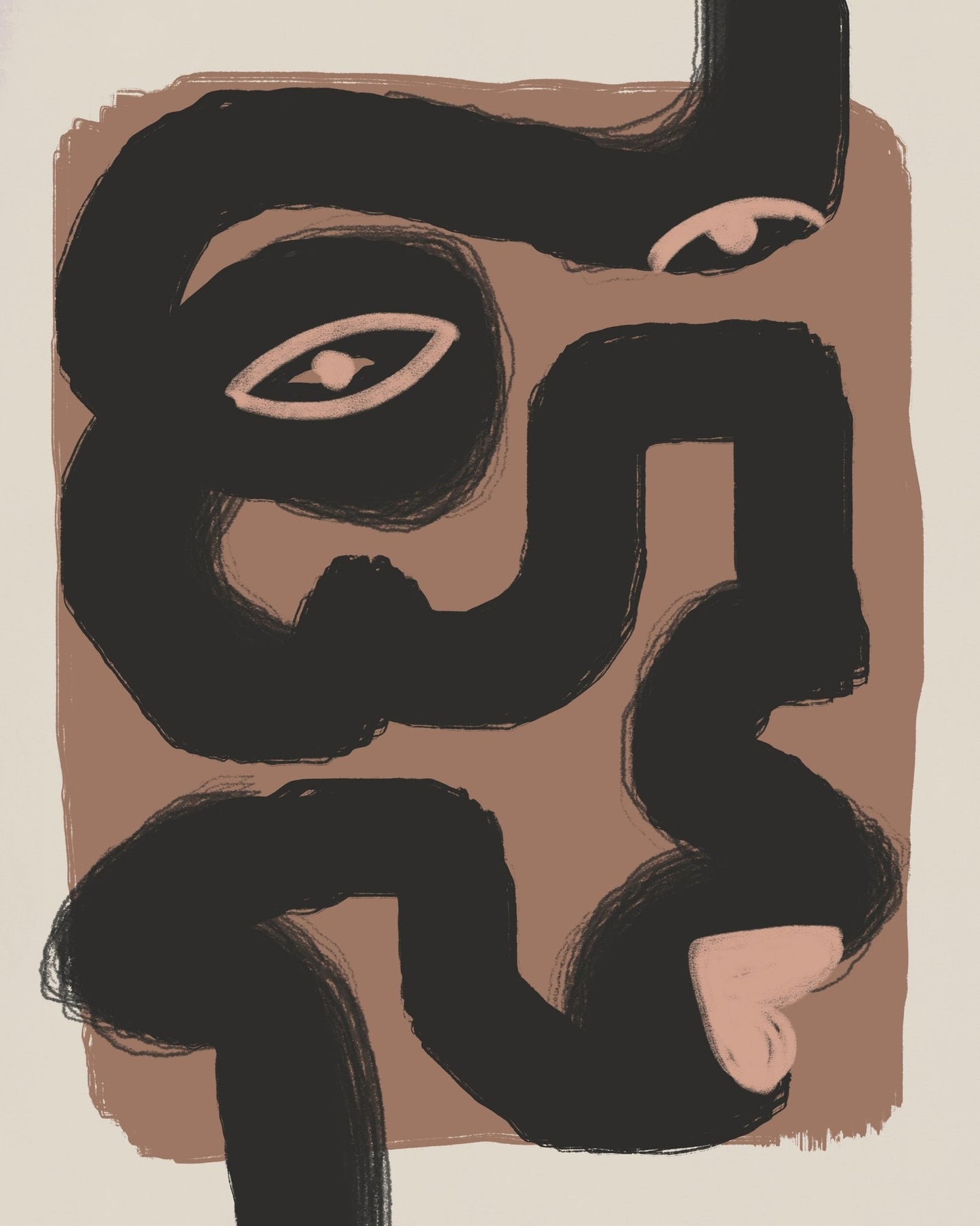 Abstract Black Portrait
