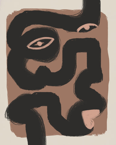 Abstract Black Portrait