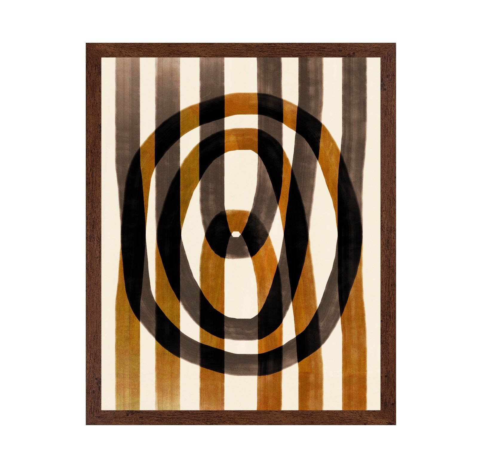Concentric Circles in Black and Brown