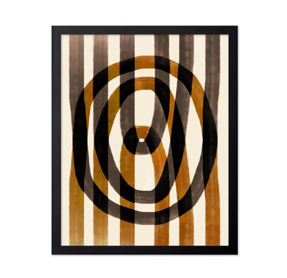 Concentric Circles in Black and Brown