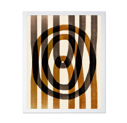 Concentric Circles in Black and Brown